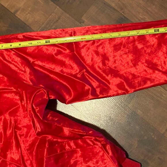 CARDINAL Vintage 50's 60's USA Made RED Satin Jacket Lined Windbreaker Sz.Large - Picture 14 of 15